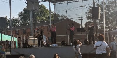 Musicians on a stage